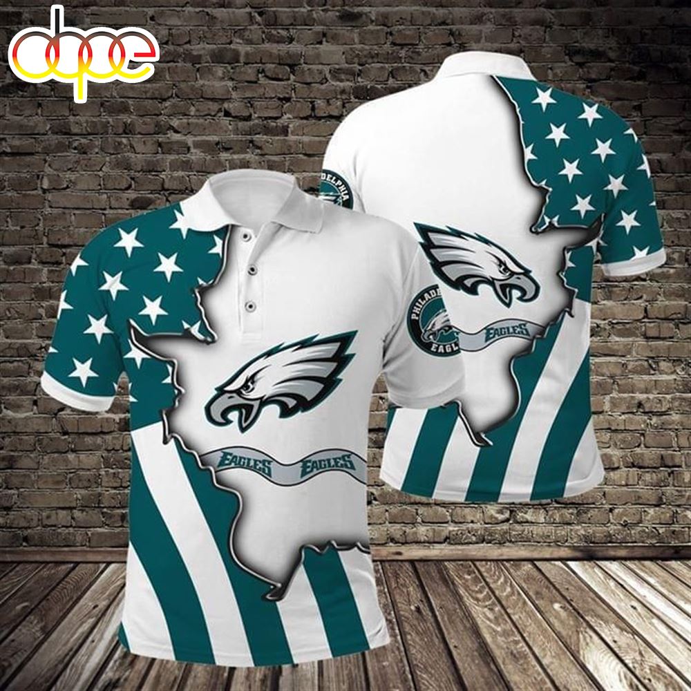 NFL Philadelphia Eagles White Green Special Polo Shirt