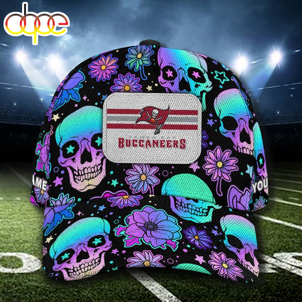 NFL Tampa Bay Buccaneers Custom Name Cap Skull