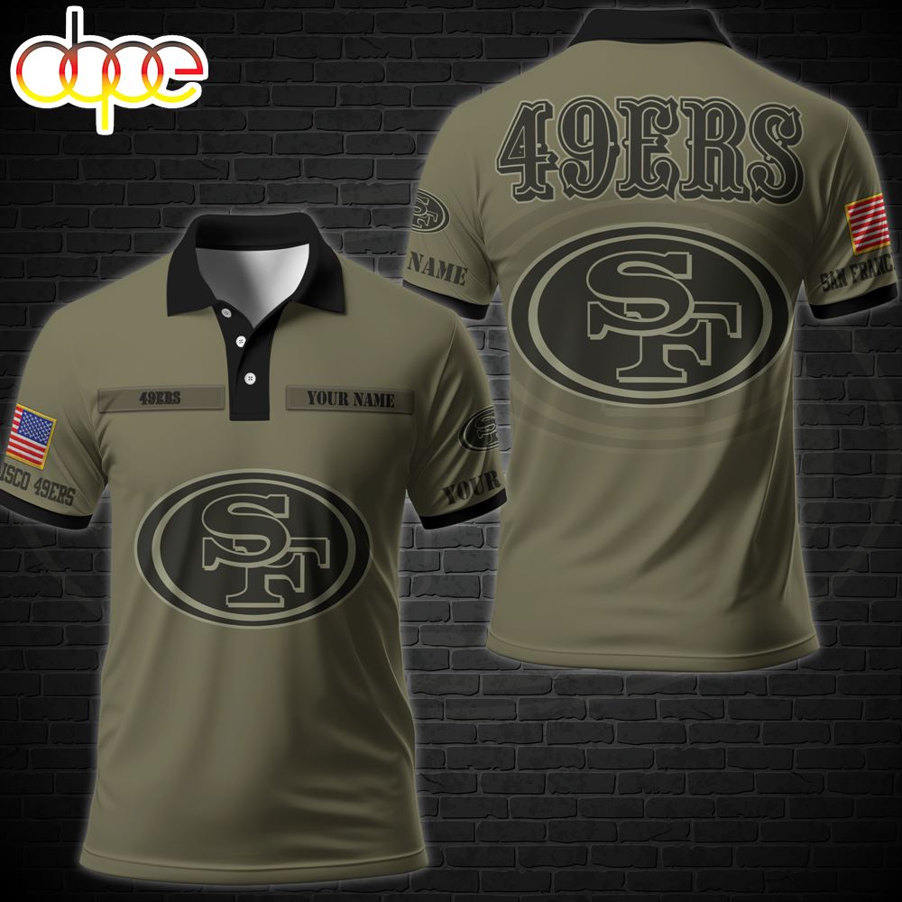 NFL Vetaran Day San Francisco 49ers Polo Shirt Custom Your Name
