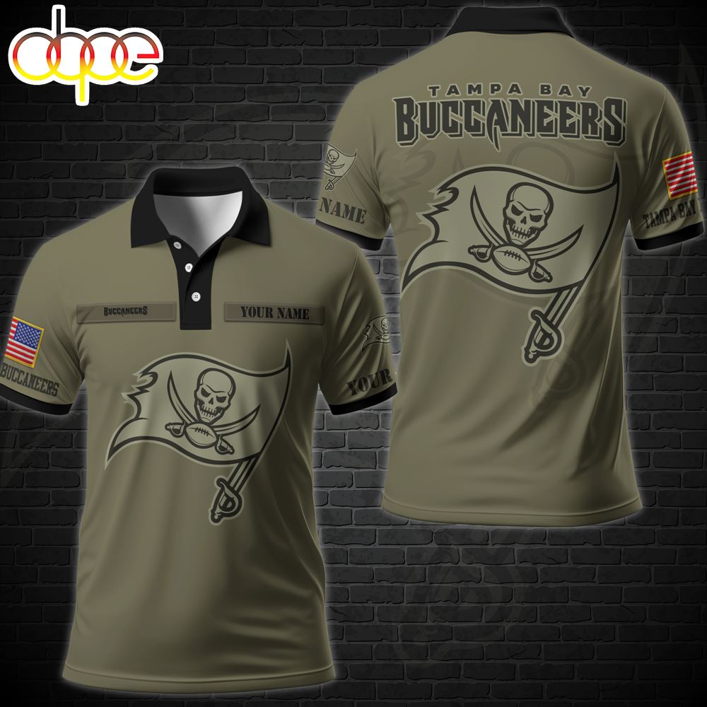 NFL Vetaran Day Tampa Bay Buccaneers Polo Shirt Custom Your Name