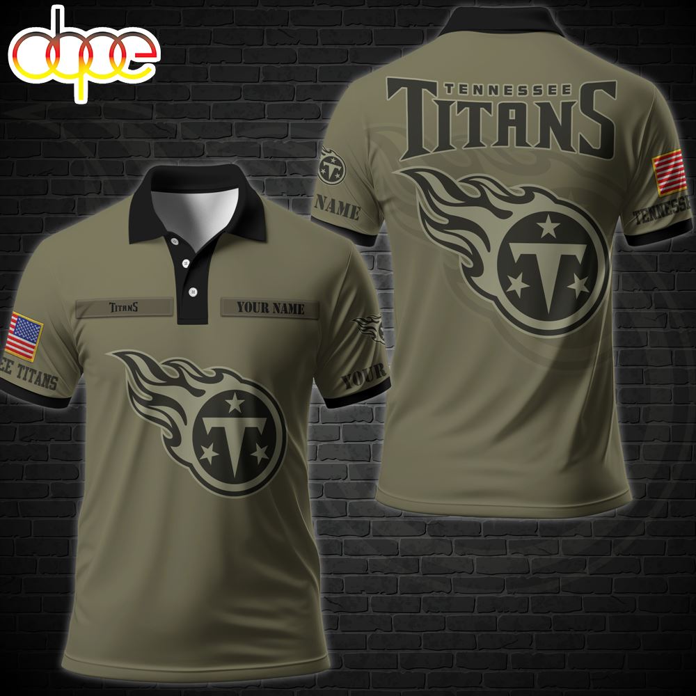 NFL Vetaran Day Tennessee Titans Polo Shirt Custom Your Name