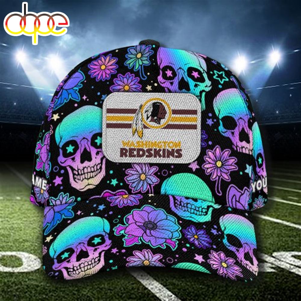 NFL Washington Redskins Custom Name Cap Skull