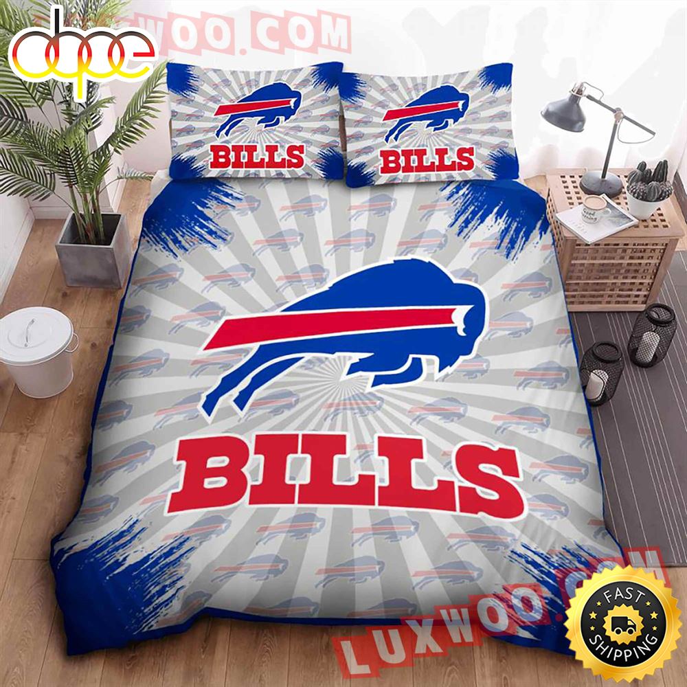 NFL Buffalo Bills Logo Highlight Grey Bedding Set