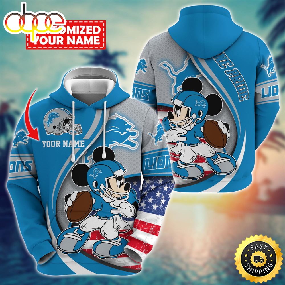 NFL Detroit Lions Mickey Custom Hoodie Trending Shirt