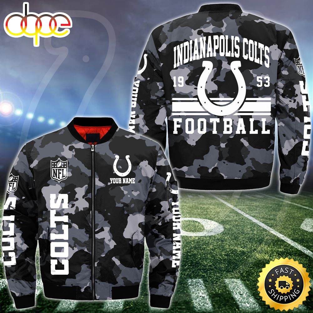 NFL Indianapolis Colts Bomber Jacket Custom Your Name