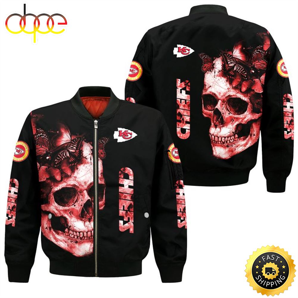 NFL Kansas City Chiefs All Over Print Bomber Jackets Hot