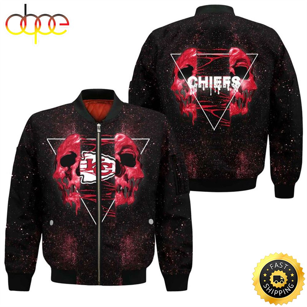 NFL Kansas City Chiefs All Over Print Bomber Jackets Size Gifts