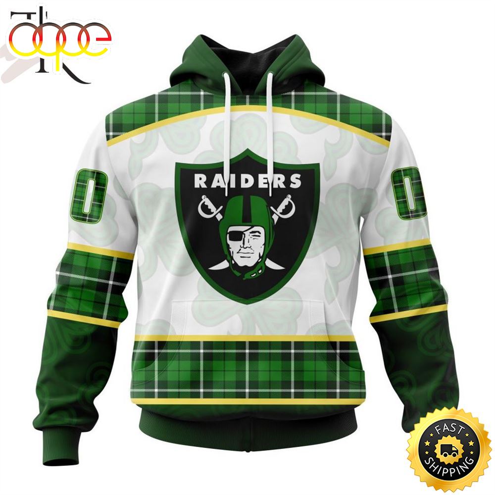 NFL Las Vegas Raiders Special Design For St. Patrick Day Hoodie