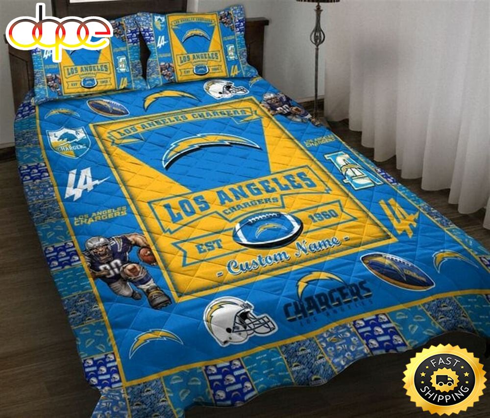 NFL Los Angeles Chargers Powder Blue Est 1960 Bedding Set