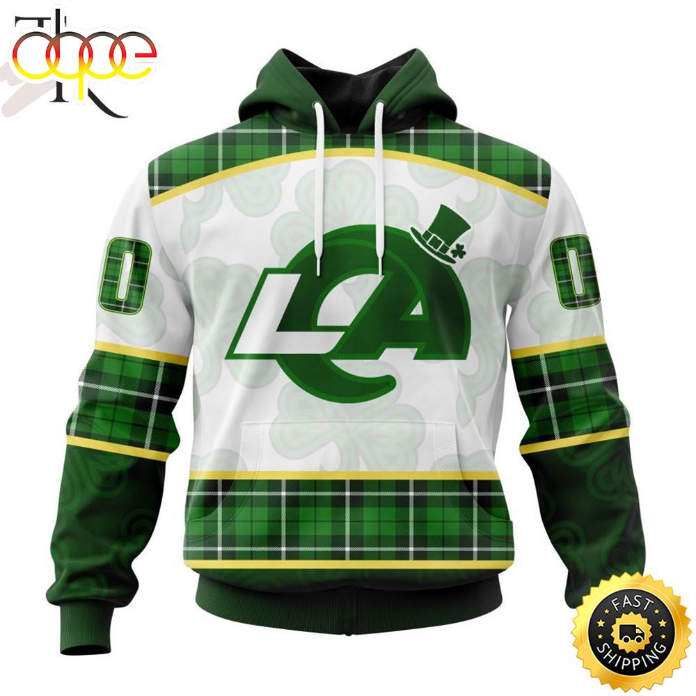 NFL Los Angeles Rams Special Design For St. Patrick Day Hoodie