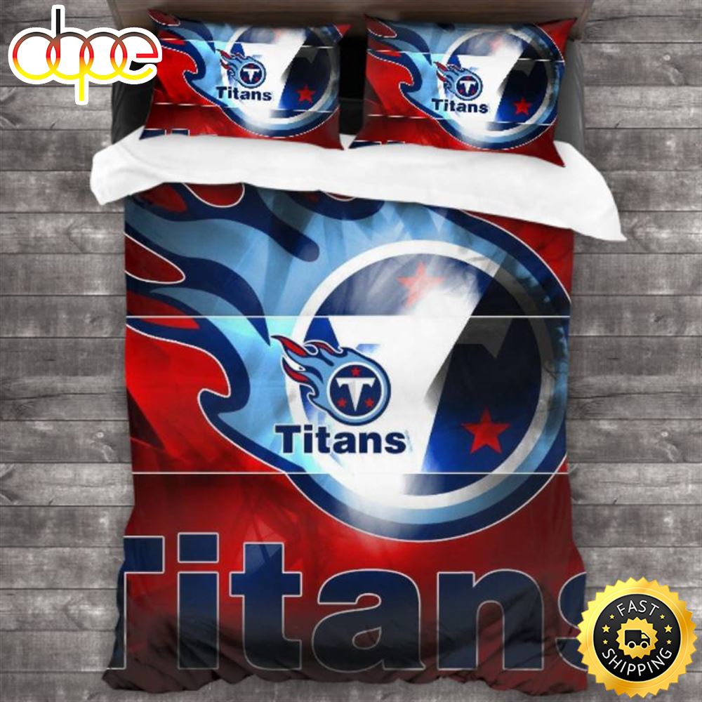 NFL Tennessee Titans Red Blue Bedding Set