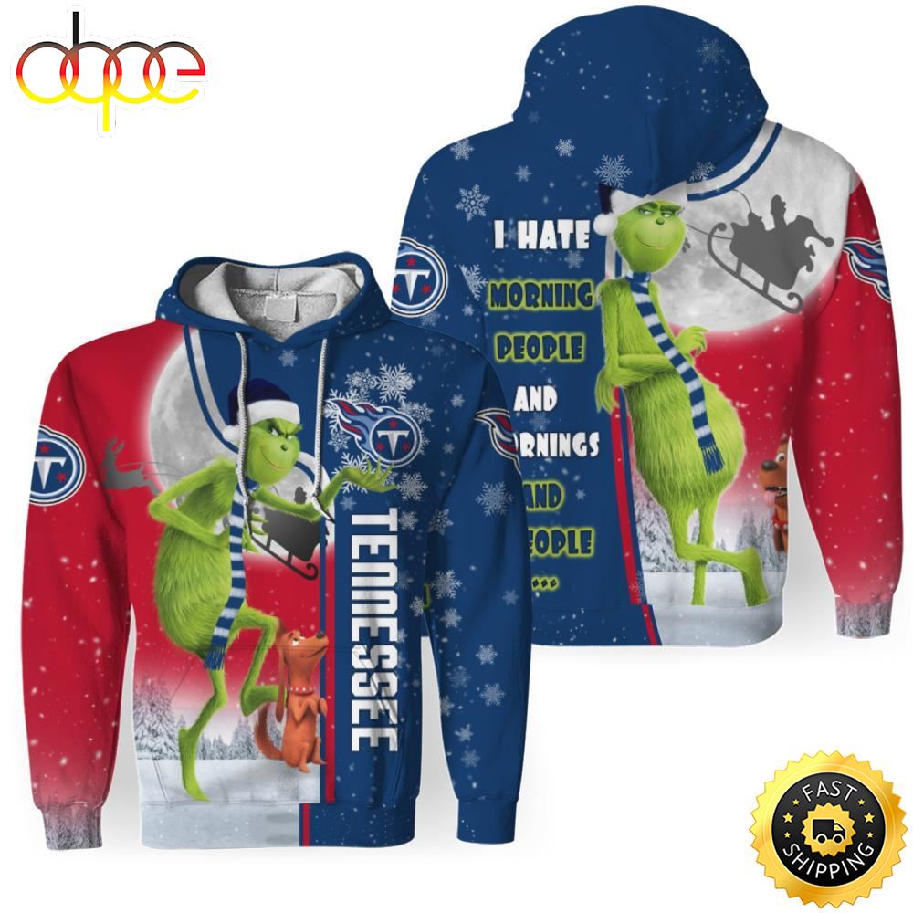 NFL Tennessee Titans The Grinch Christmas Pullover Hoodie