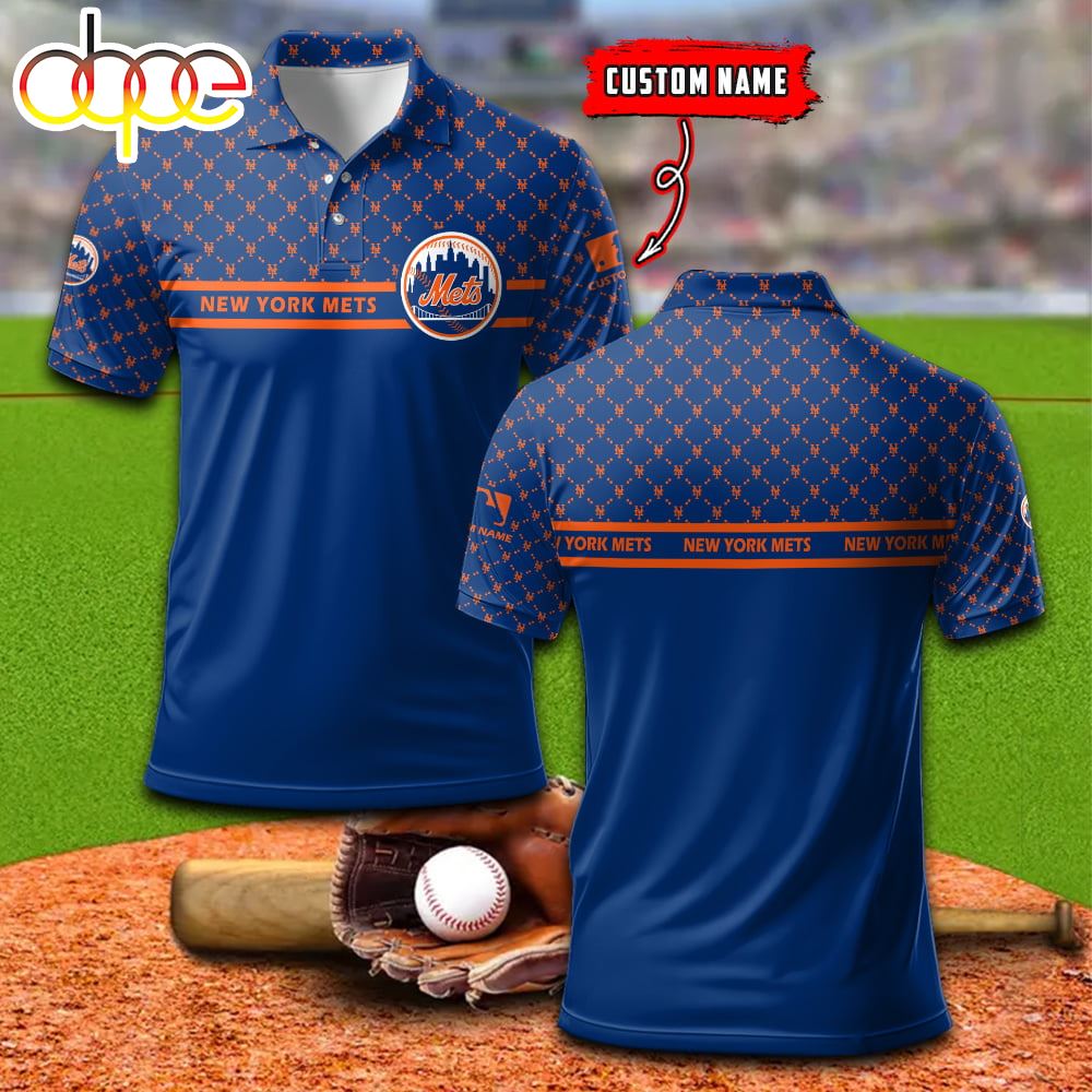 New York Mets Custom Name Sports For Fan Polo Shirt