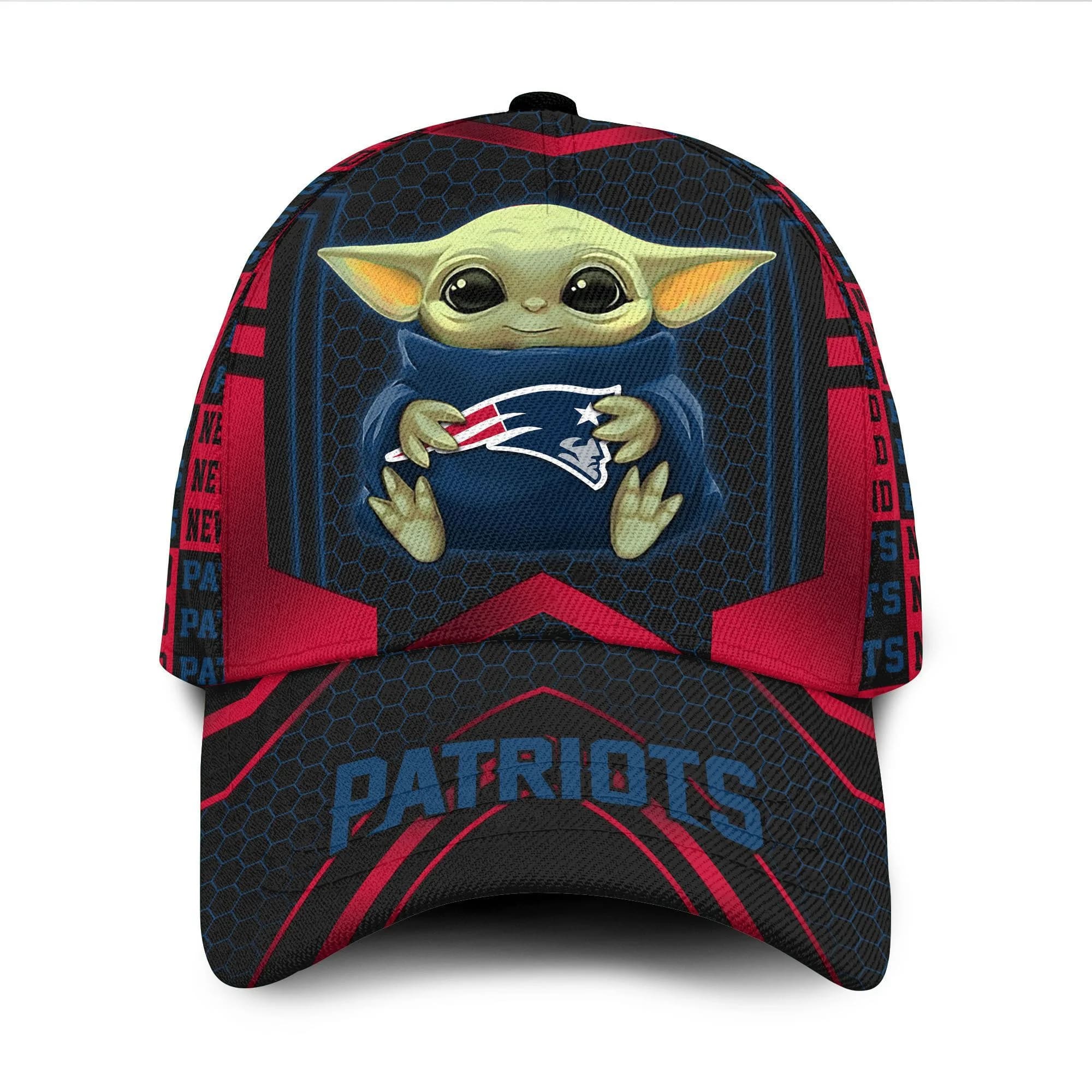 New England Patriots Baby Yoda All Over Print 3D Classic Cap