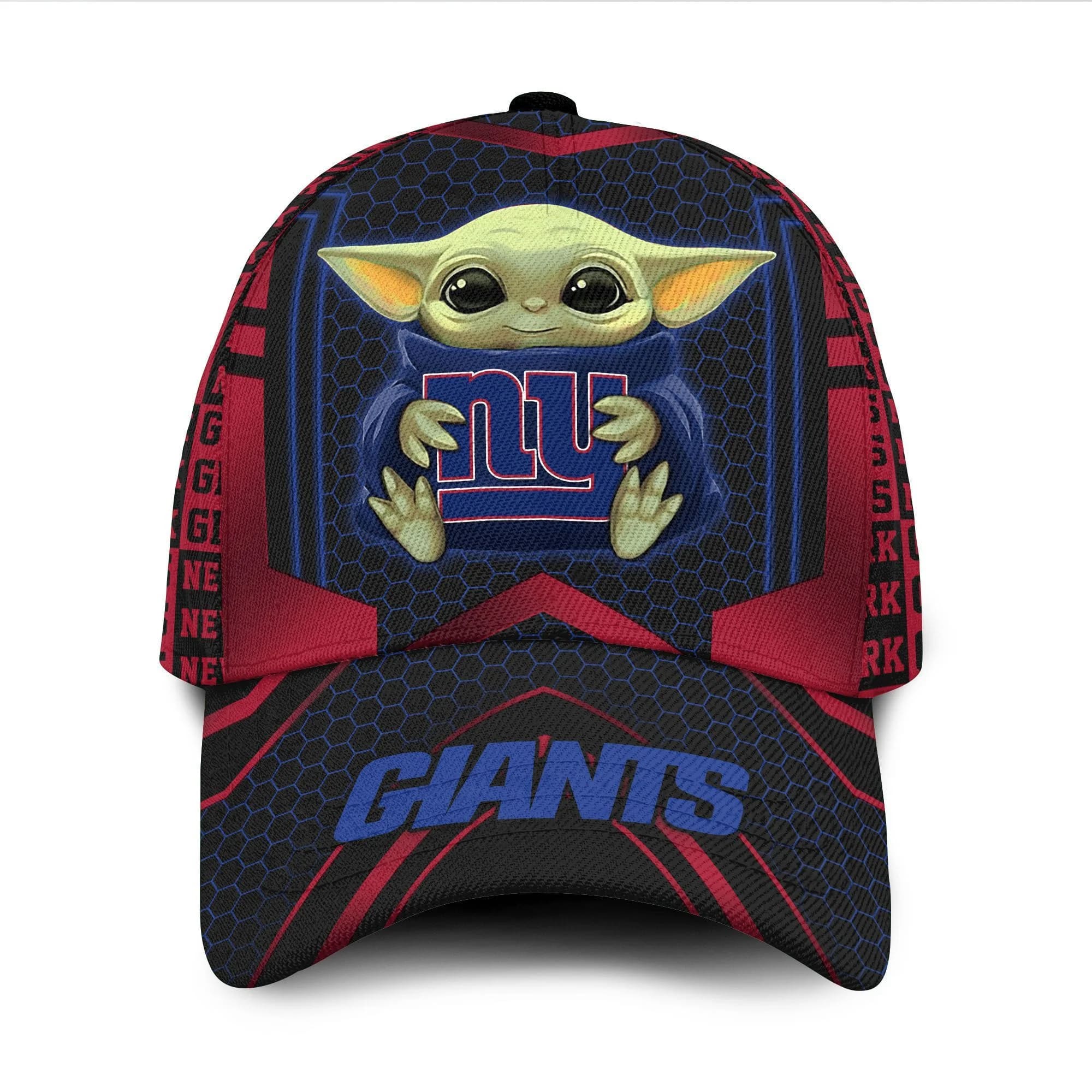 New York Giants Baby Yoda All Over Print 3D Baseball Cap