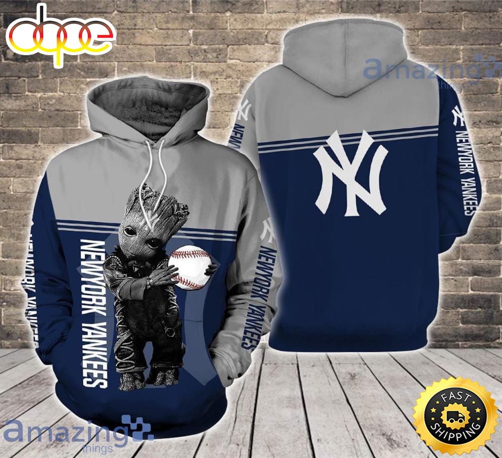 New York Yankees Ft. Groot 3d Hoodie For Fans