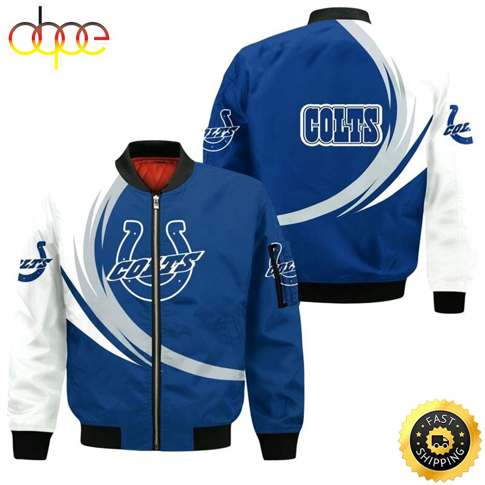 Nfl Indianapolis Colts Curve Design Bomber Jacket