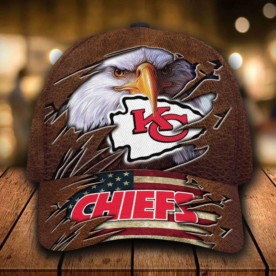 Nfl Kansas City Chiefs 3d Cap Classic Eagle Custom Name (2)