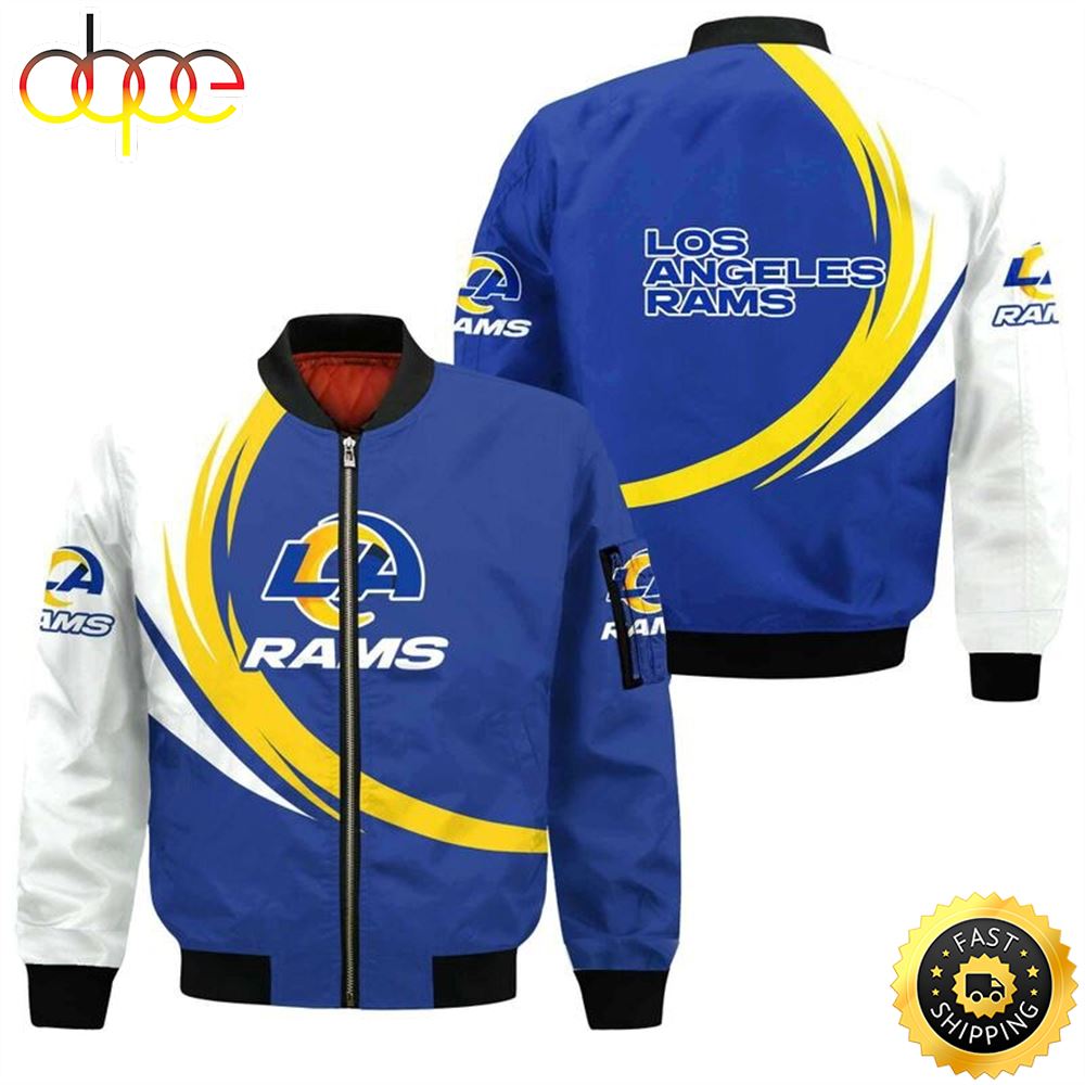 Nfl Los Angeles Rams Curve Design Bomber Jacket