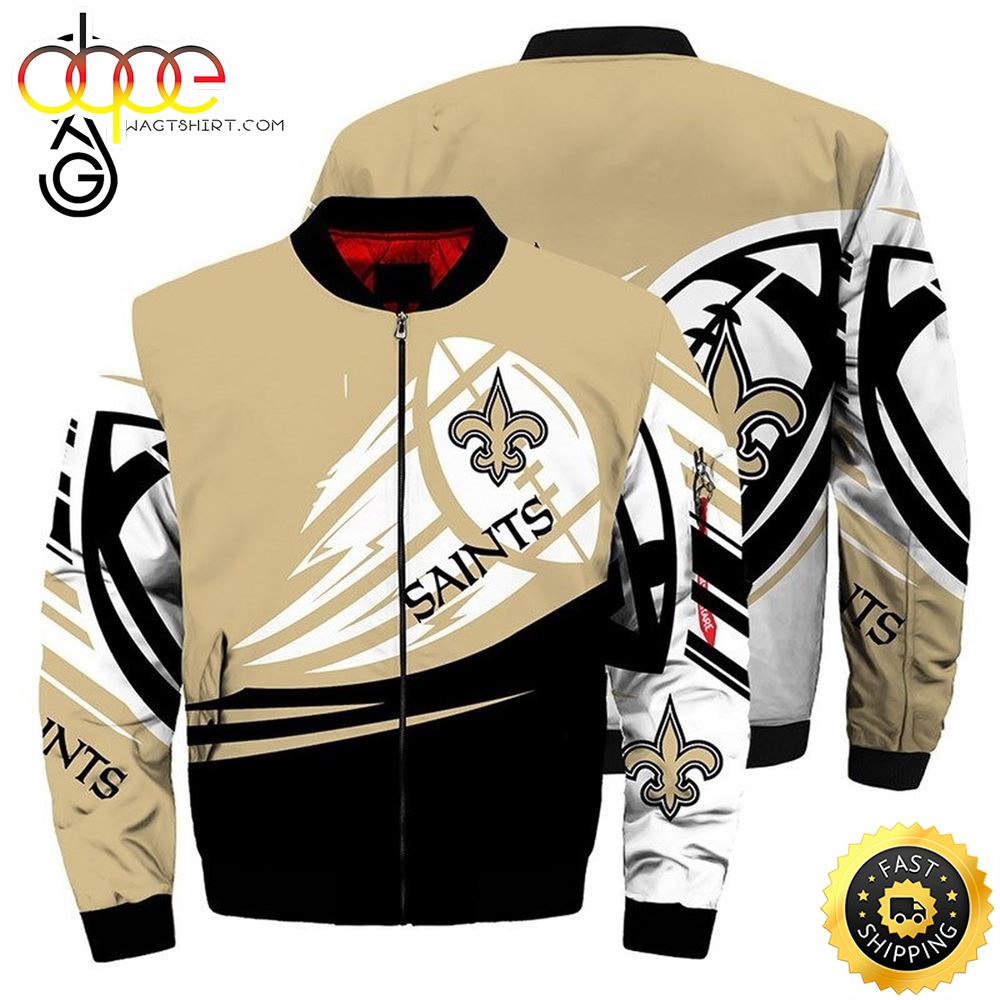 Nfl New Orleans Saints All Over Printed Bomber Jacket