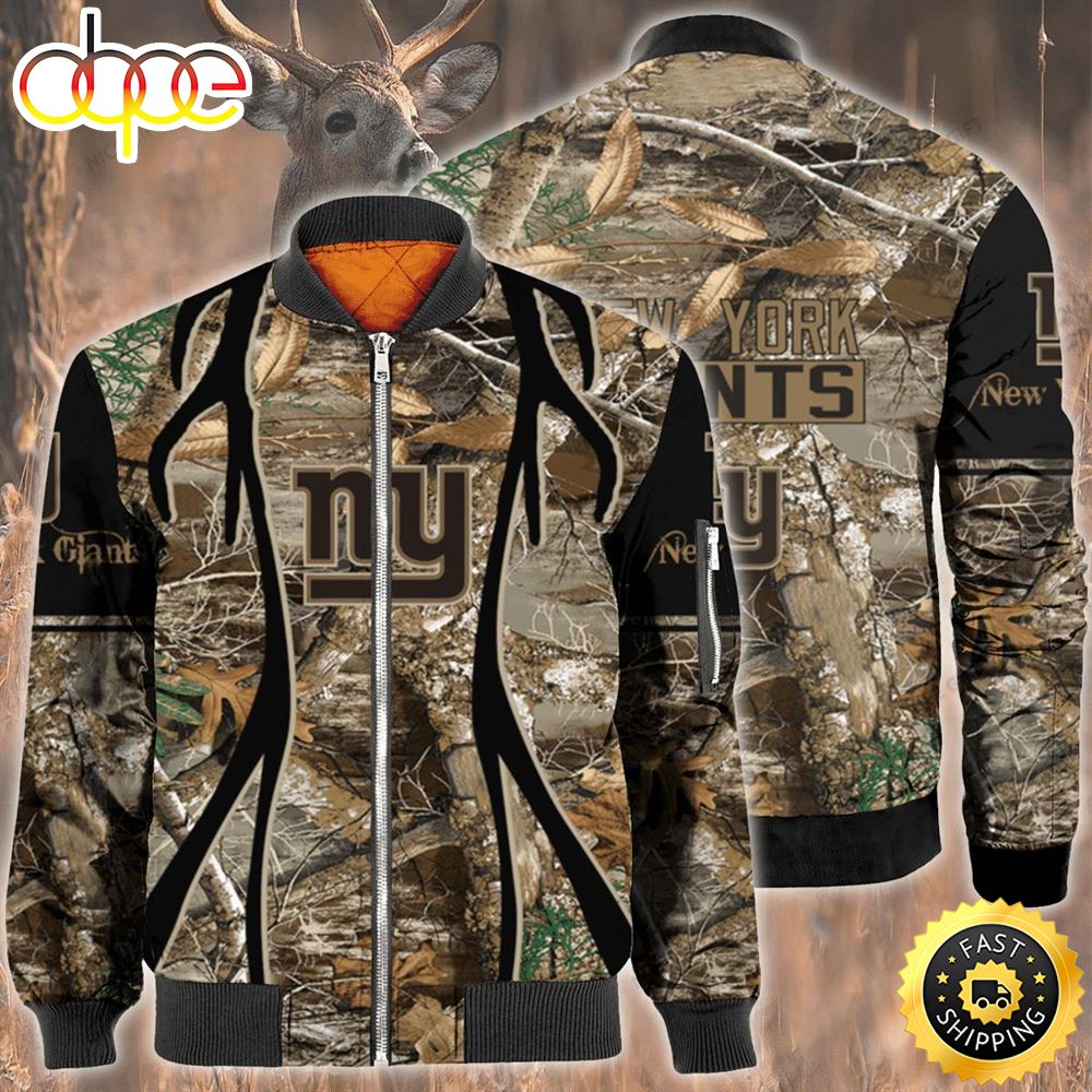 Nfl New York Giants Hunting Bomber Jacket