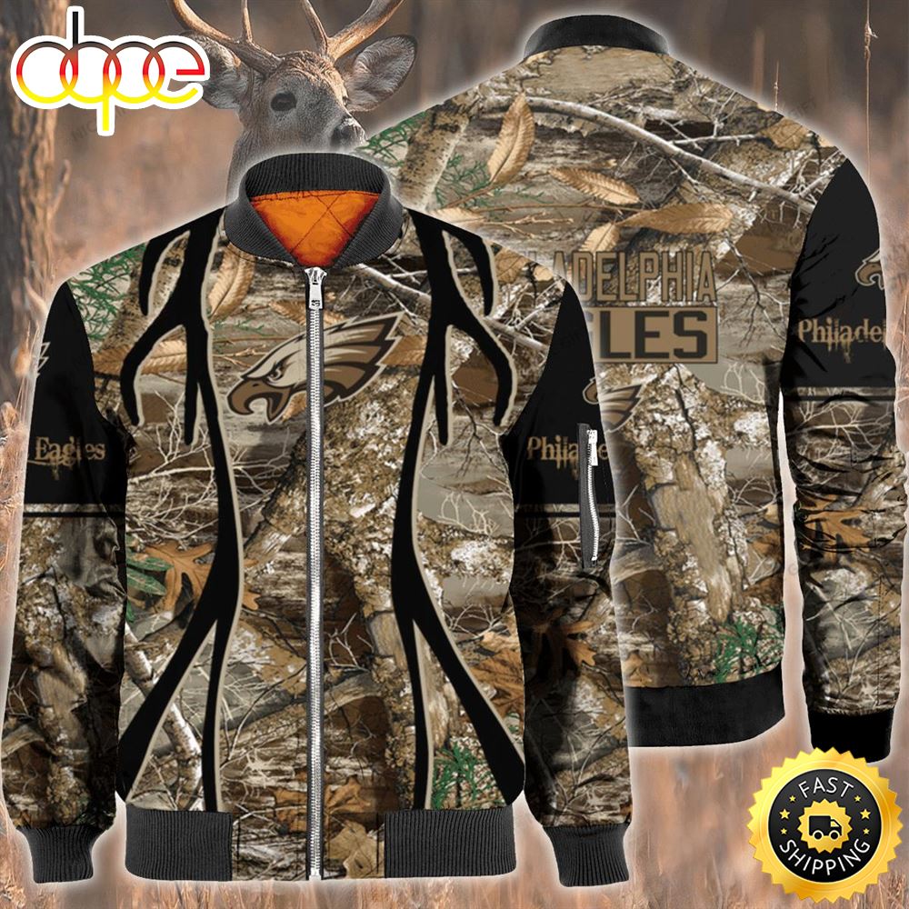 Nfl Philadelphia Eagles Hunting Bomber Jacket