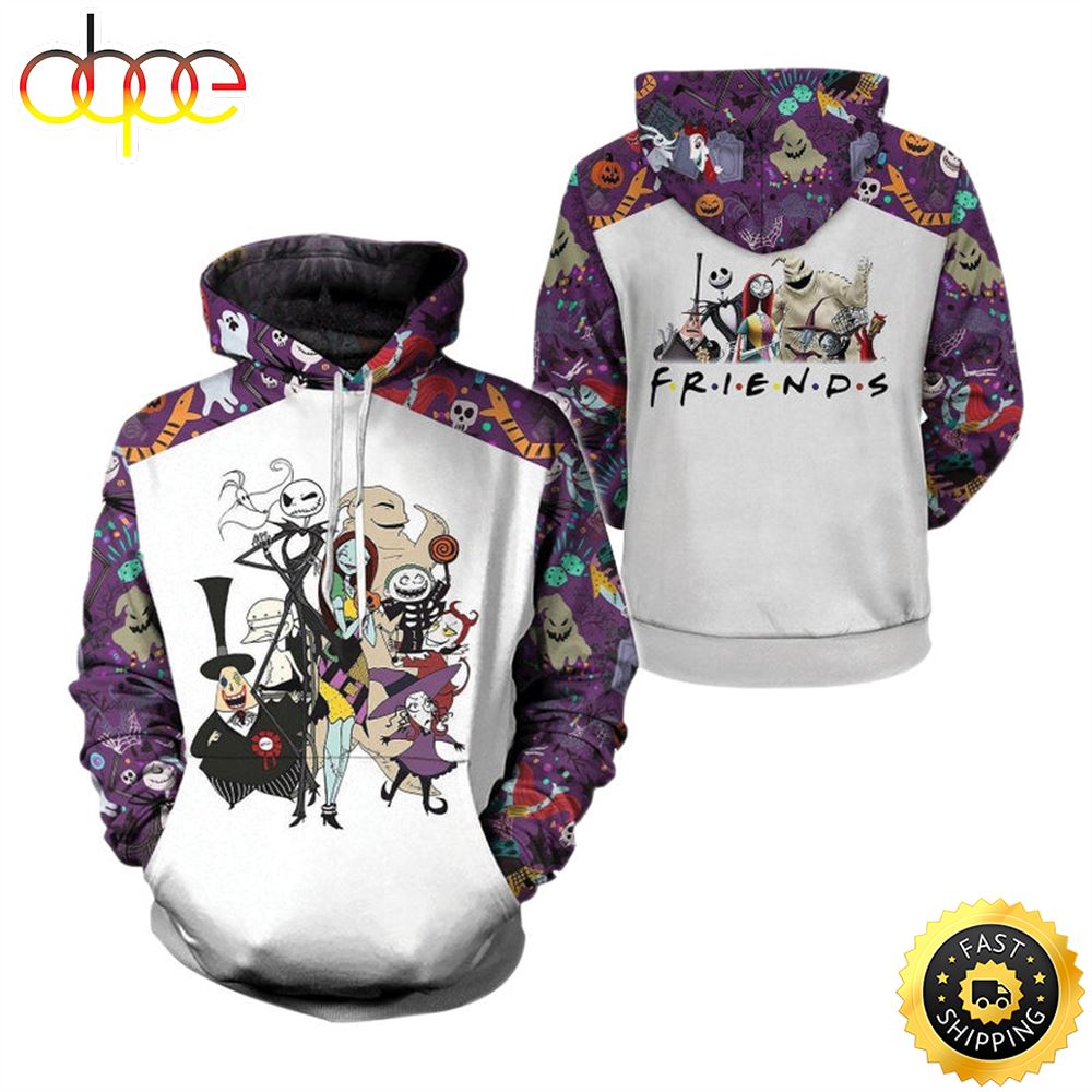 Nightmare Before Christmas Friends Hoodie 3D All Over Print