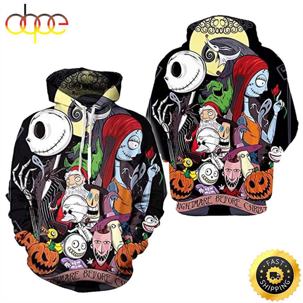 Nightmare Before Christmas Hoodie 3D All Over Print