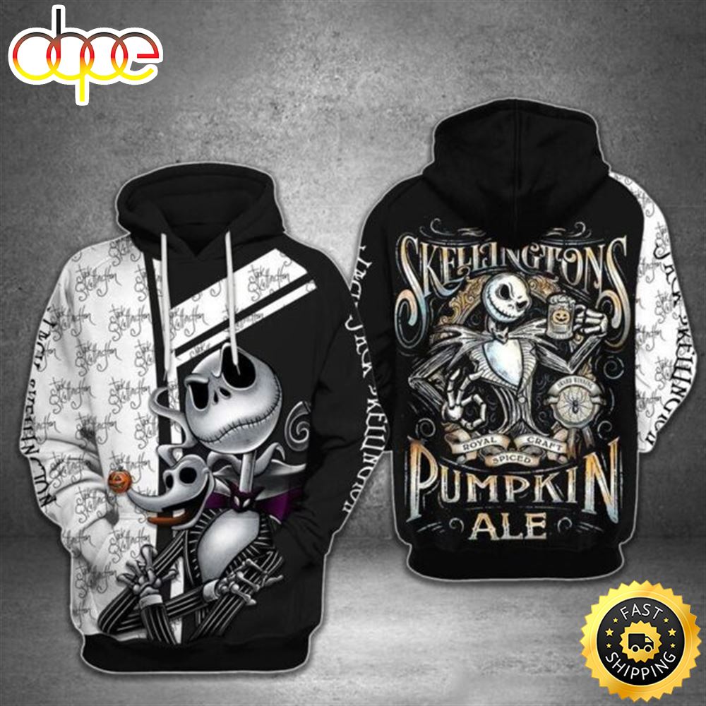 Nightmare Before Christmas Jack Skellingtons 3D All Over Print Hoodie