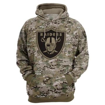 Oakland Raiders Camo Hoodie 3d Printed Pullover Zip Up Hoodies