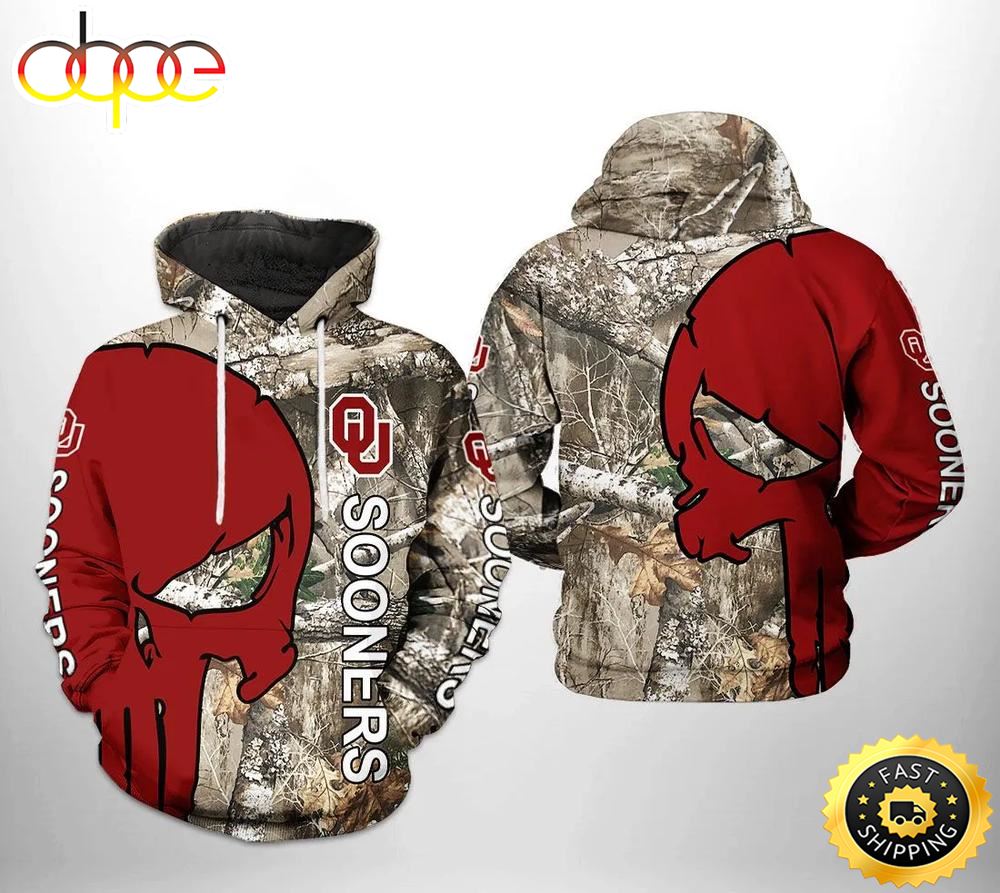 Oklahoma Sooners Camo Veteran Hunting 3D Hoodie Oklahoma Sooners Gift Ideas For Him