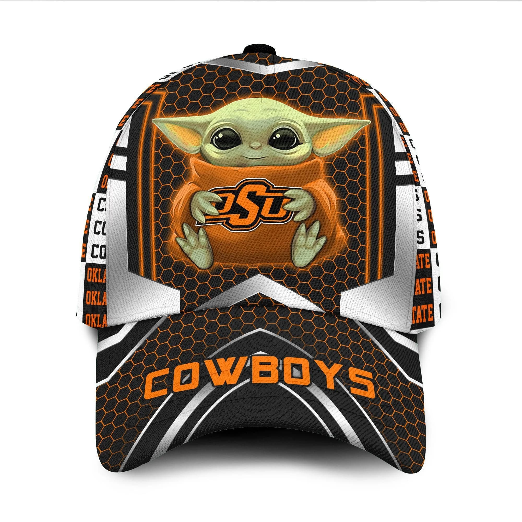 Oklahoma State Cowboys Baby Yoda All Over Print 3D Classic Cap