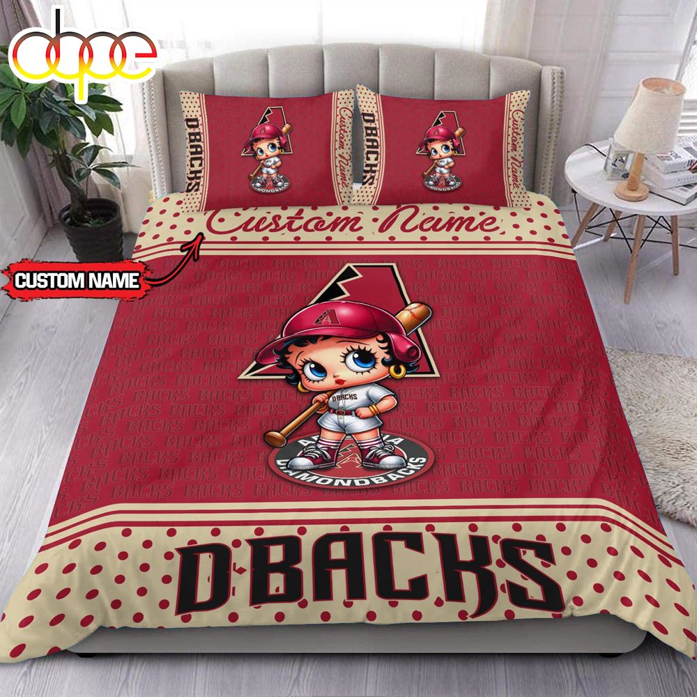 Personalized Name MLB Arizona Diamondbacks Baseball Bedding Set