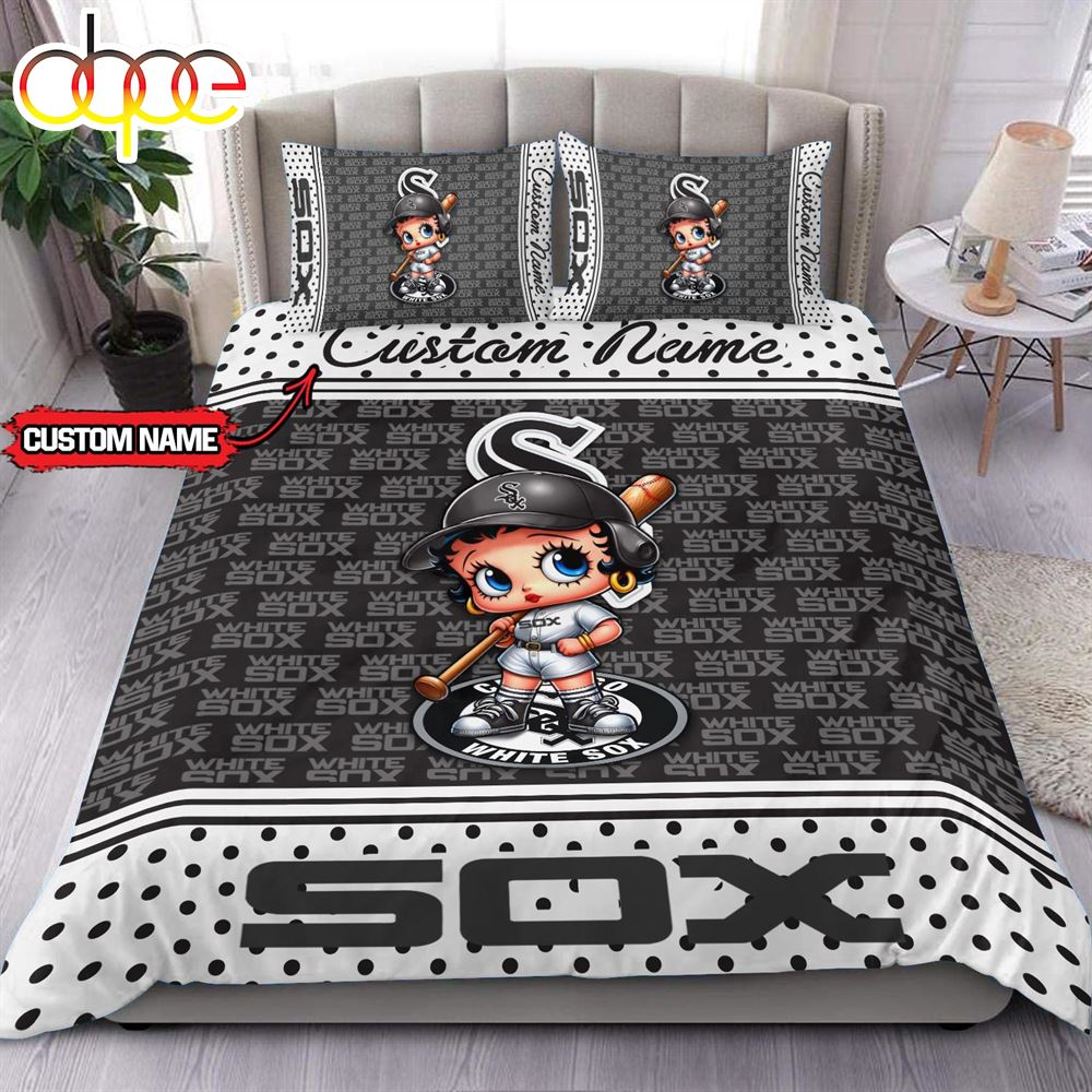 Personalized Name MLB Chicago White Sox Baseball Bedding Set