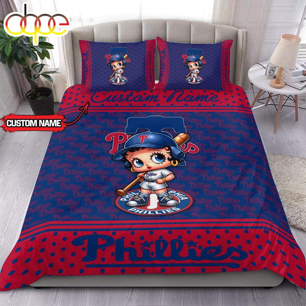 Personalized Name MLB Philadelphia Phillies Baseball Bedding Set