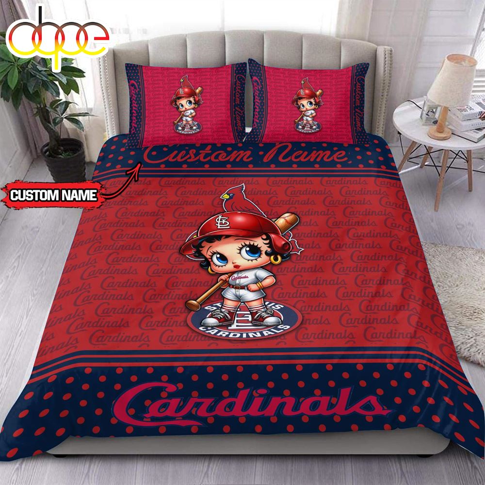 Personalized Name MLB St. Louis Cardinals Baseball Bedding Set