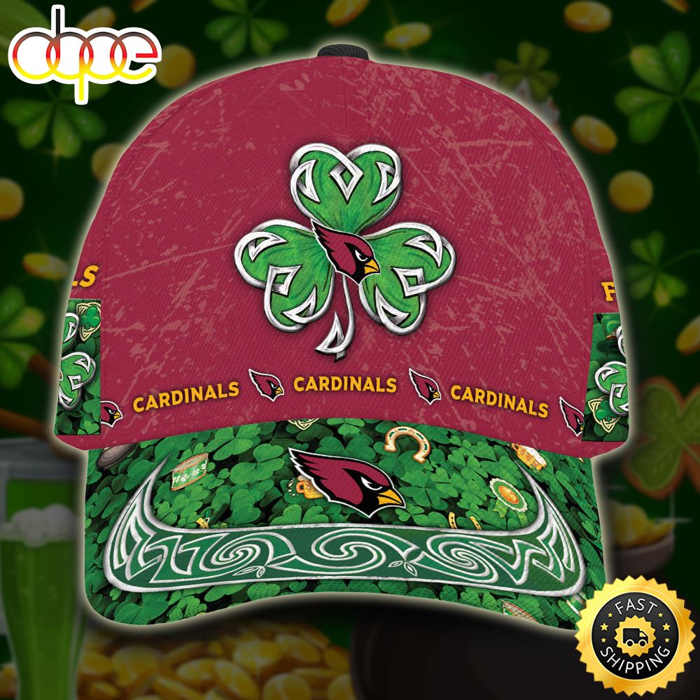 Personalized Arizona Cardinals St Patrick's Day All Over Print 3D Classic Cap-TPH