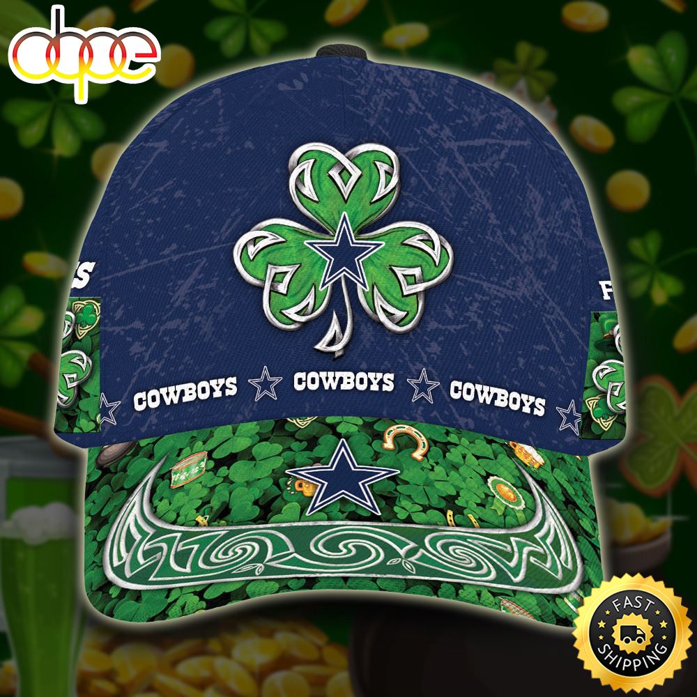 Personalized Dallas Cowboys St Patrick's Day All Over Print 3D Classic Cap-TPH