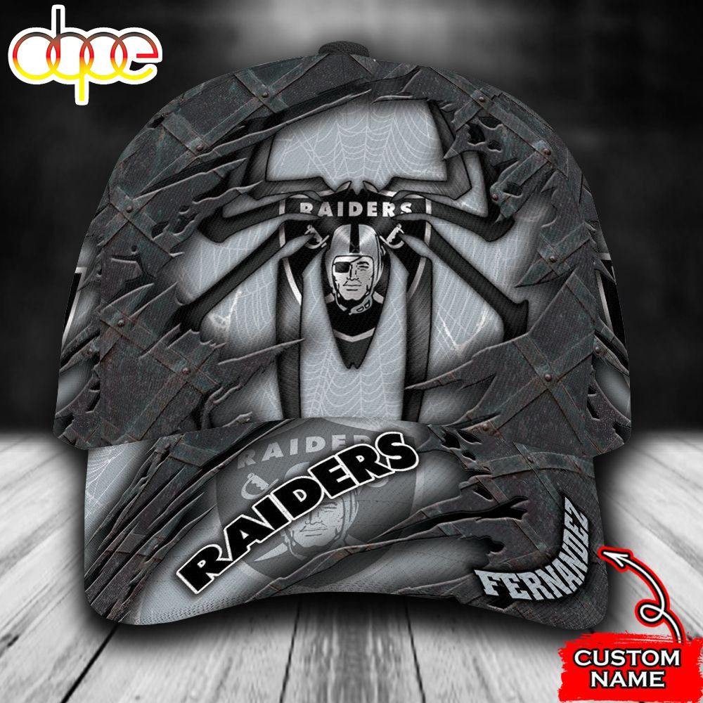 Personalized Las Vegas Raiders Spider 3D Cap