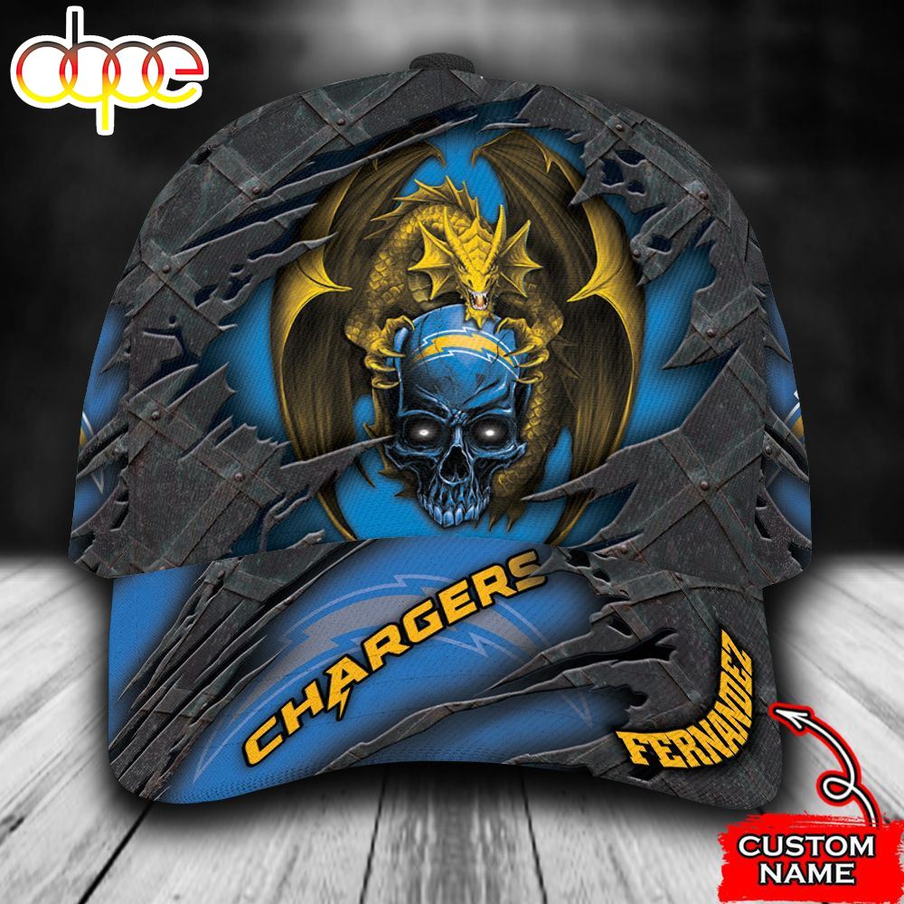 Personalized Los Angeles Chargers Dragon All Over Print 3D Classic Cap