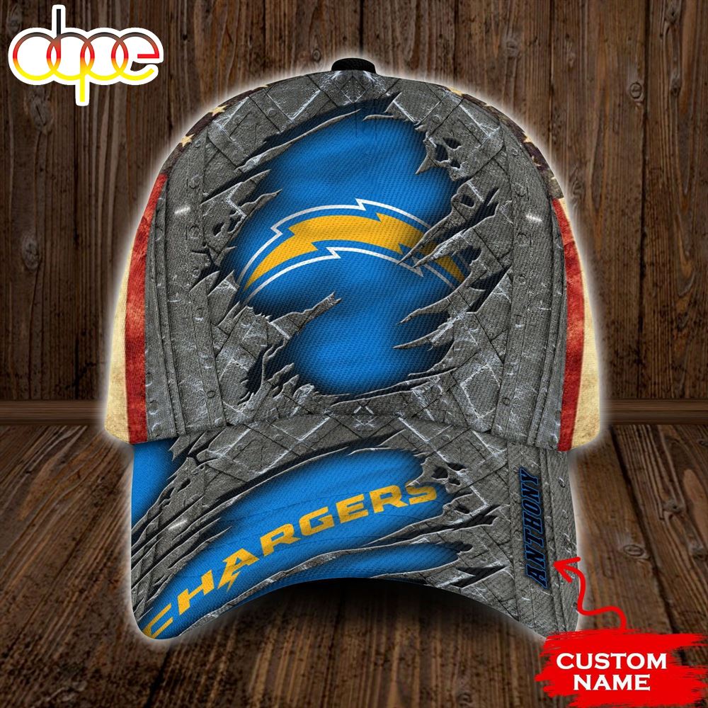 Personalized Los Angeles Chargers USA Flag All Over Print 3D Classic Cap