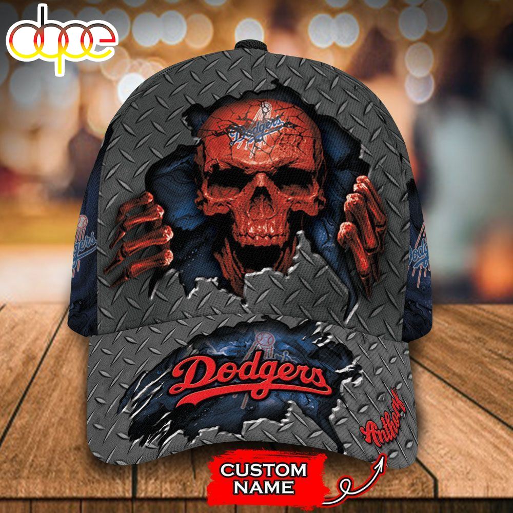 Personalized Los Angeles Dodgers Skeleton All Over Print 3D Classic Cap