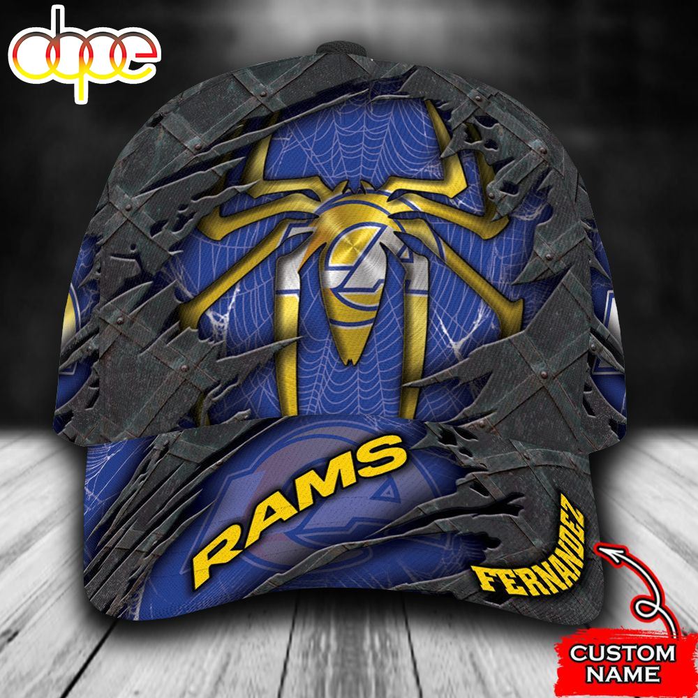 Personalized Los Angeles Rams Spider Man All Over Print 3D Baseball Cap