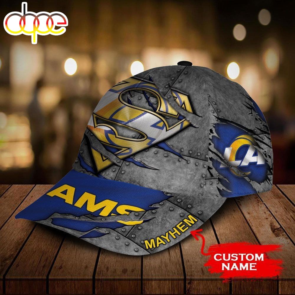 Personalized Los Angeles Rams Superman All Over Print 3D Classic Cap