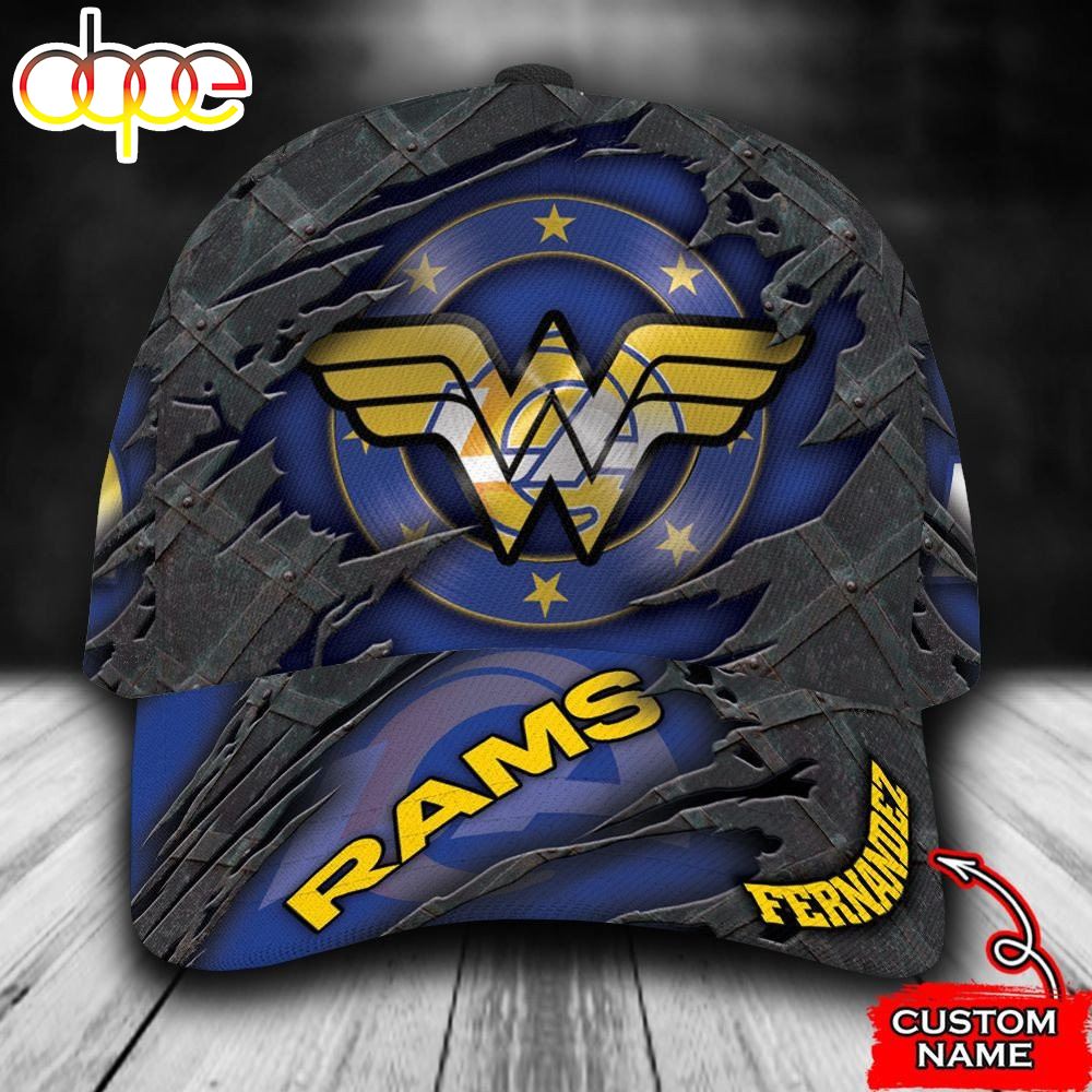 Personalized Los Angeles Rams Wonder Woman Logo All Over Print 3D Baseball Cap
