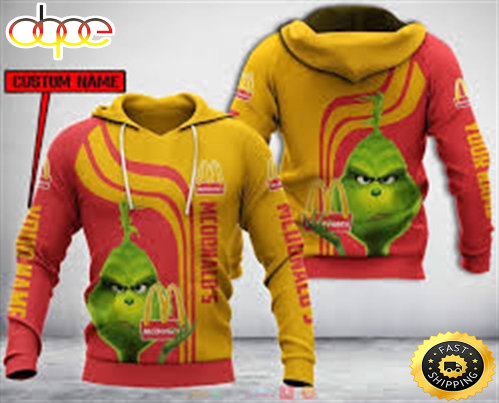 Personalized Mcdonald's Grinch Custom Full Print 3d Hoodie