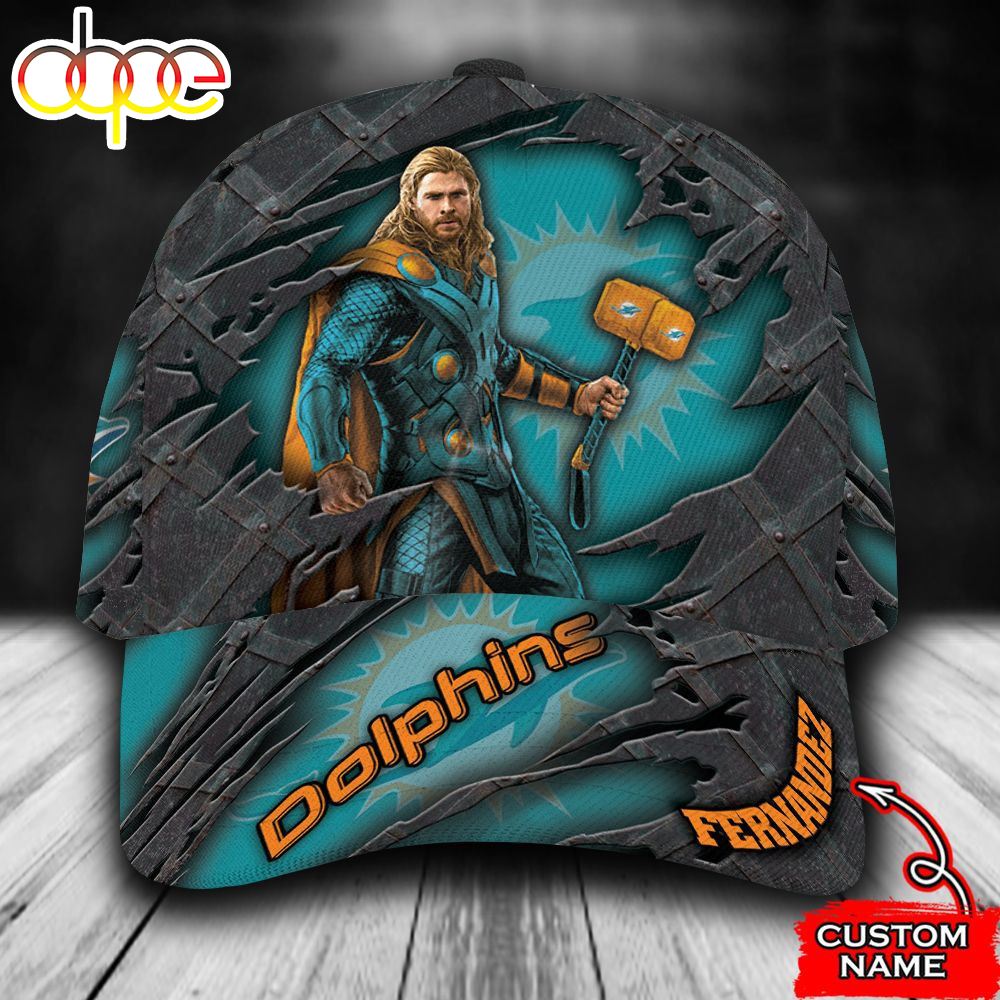 Personalized Miami Dolphins Thor All Over Print 3D Classic Cap