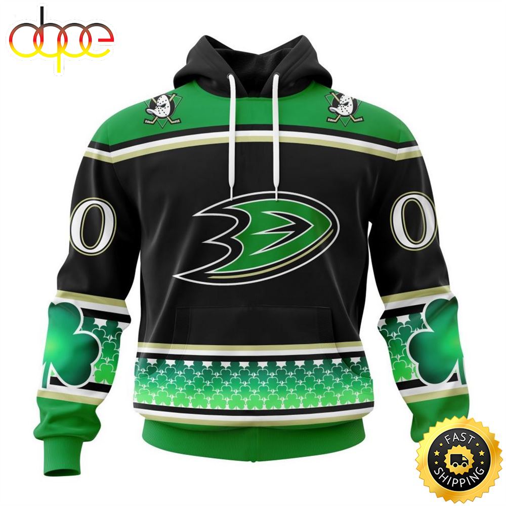 Personalized NHL Anaheim Ducks Specialized Unisex Kits Hockey Celebrate St Patrick's Day Hoodie