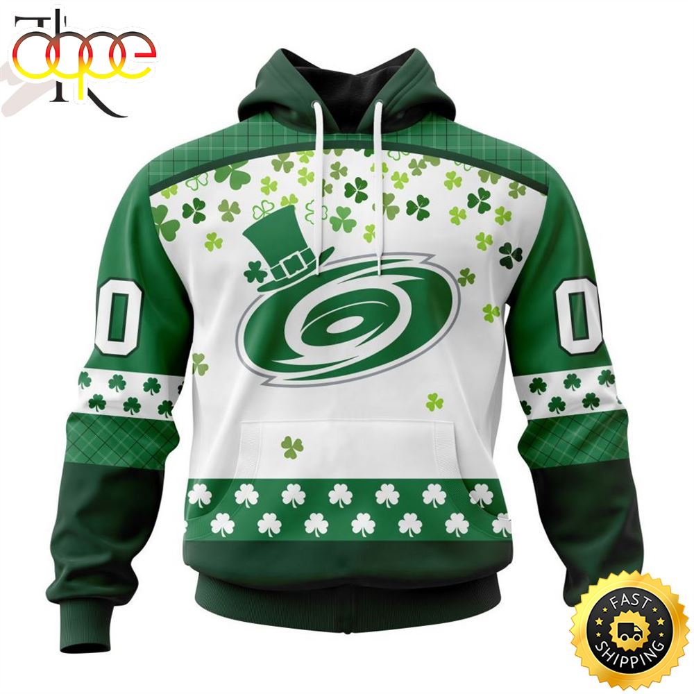 Personalized NHL Carolina Hurricanes Special Design For St. Patrick Day Hoodie