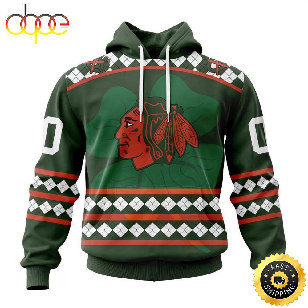 Personalized NHL Chicago Blackhawks Specialized Unisex Kits Hockey Celebrate St Patrick's Day Hoodie